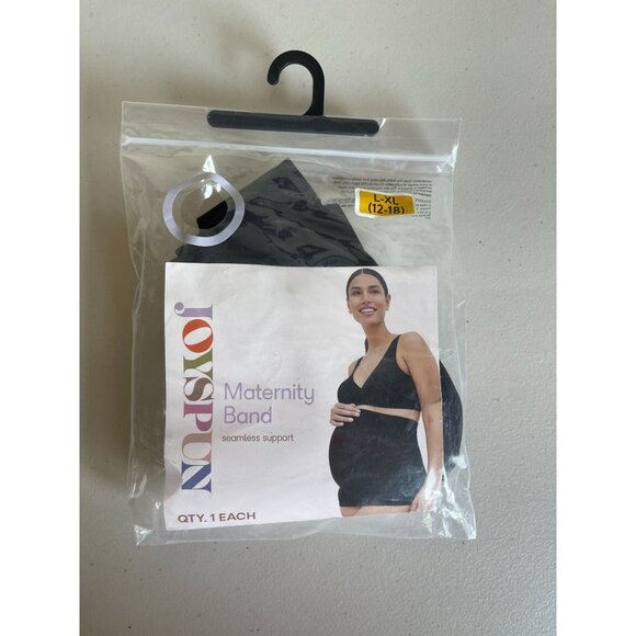 New! Joyspun Black Maternity Band Seamless Support Size L-XL 12-18 - Picture 2 of 6